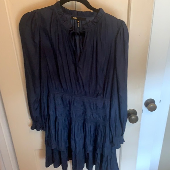 MAJE - Radjina long sleeve tiered dress - Picture 2 of 3